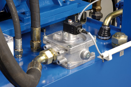 Central Hydraulics, particularly in line with the filter clogging sensor for filter change